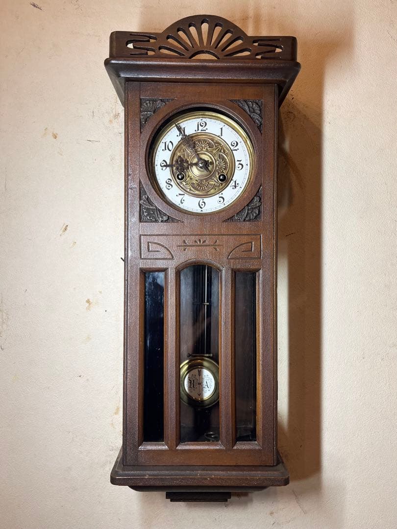 キンツレー 独 柱時計 古時計 振り子 アンティーク ユンハンス 精工舎