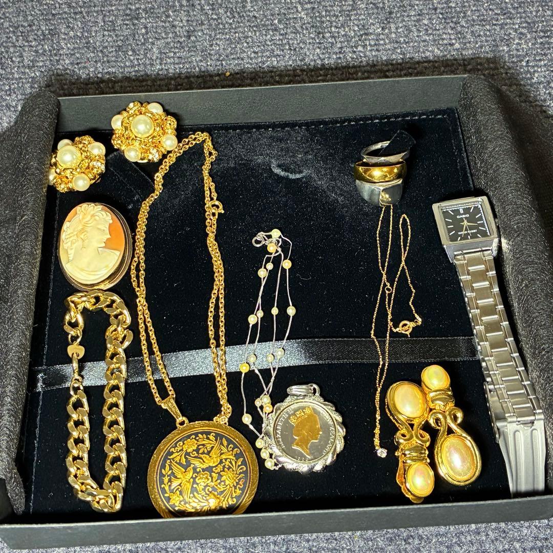 断捨離 遺品整理 アクセサリー まとめ K18 ダイヤ ネックレス 指輪 等