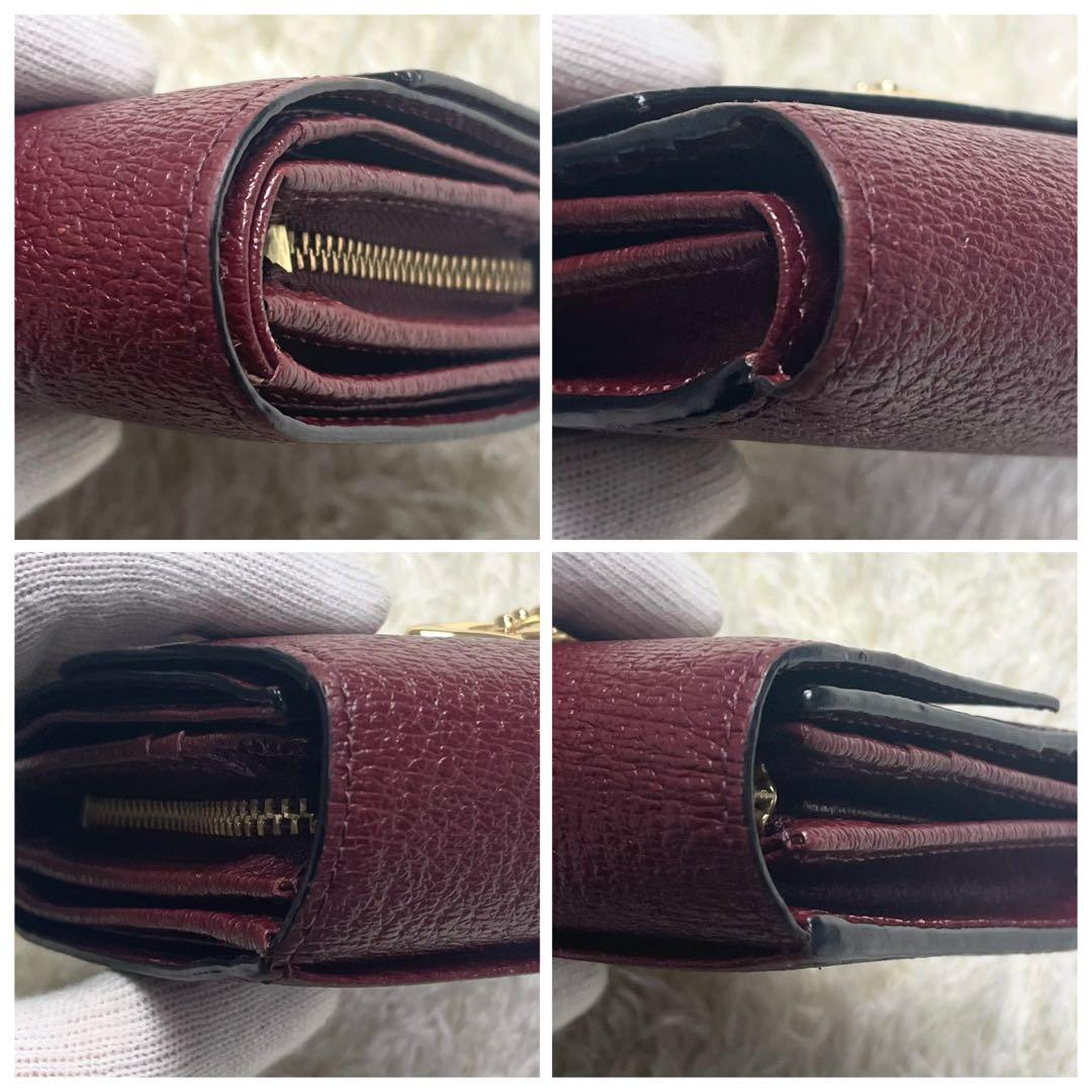 美品 ヴィヴィアンウエストウッド 折り財布 L字ファスナー ワイン