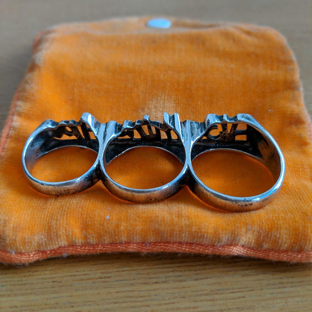 ☆APE エイプ 初期 ABathingApeロゴ 3連 シルバーリング☆ - メルカリ