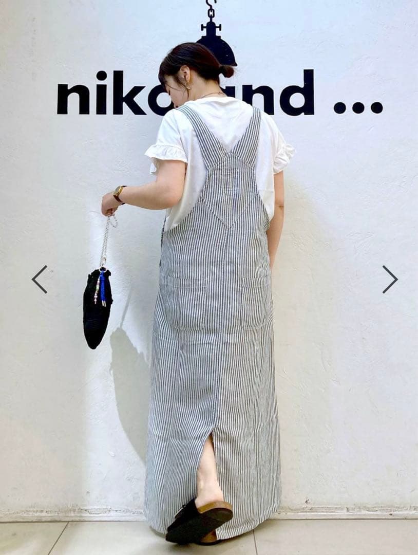 niko and… ニコアンド FINEリネンステッチジャンパースカート 美品