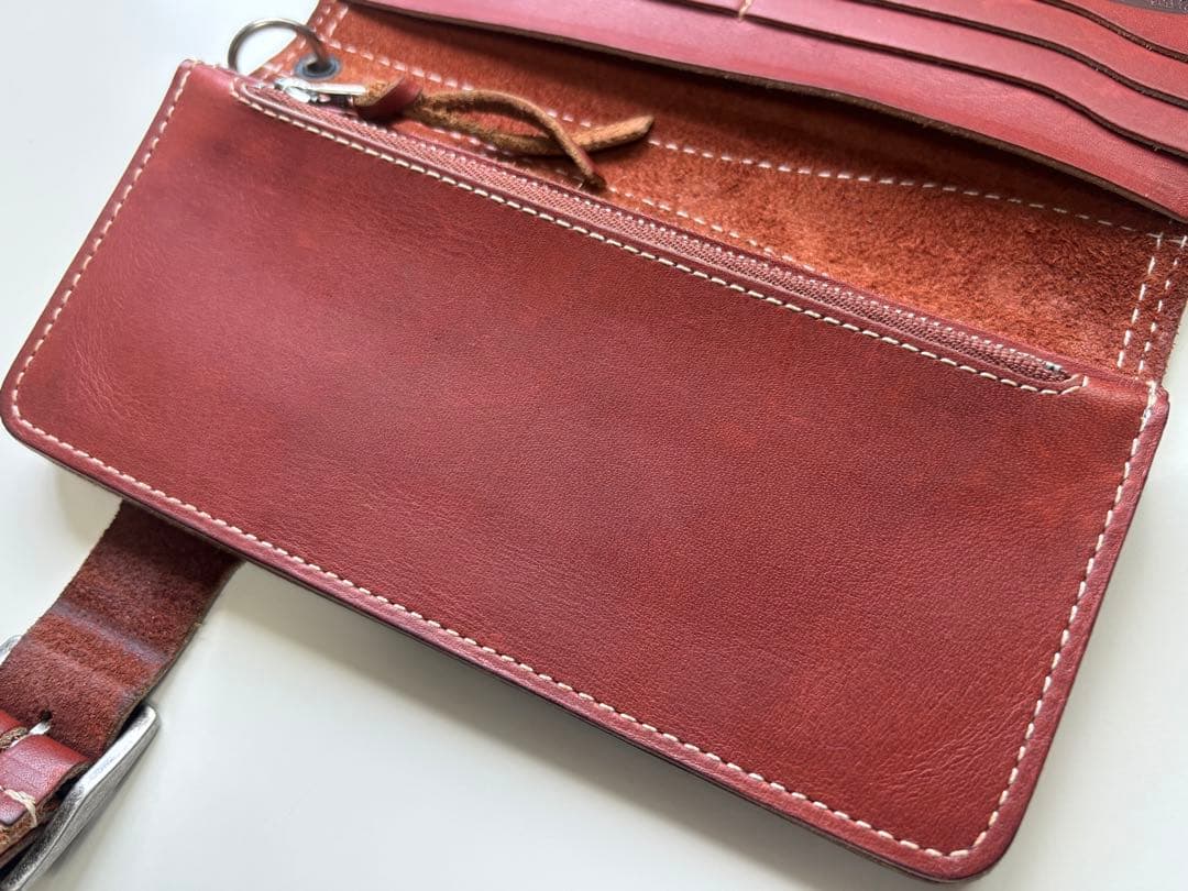 RED WING/レザー/長財布/ロング/バイカー/ウォレットロープ/赤茶/美品