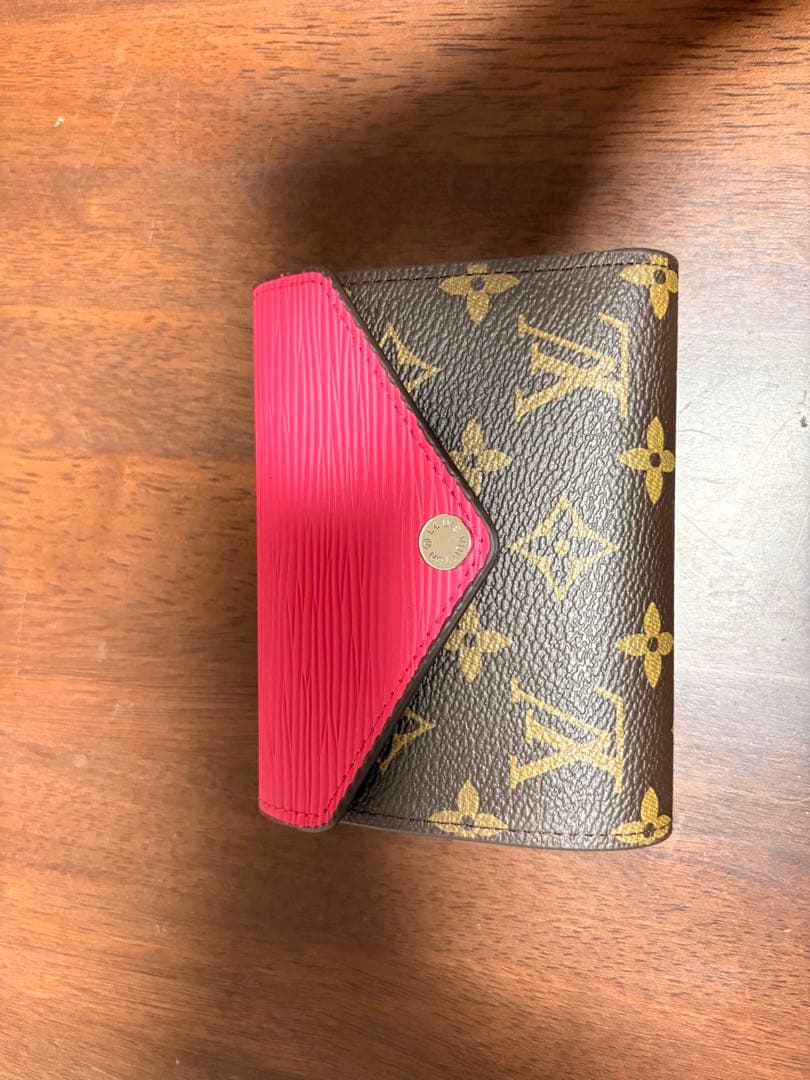 Louis Vuitton 二つ折り財布 ブラウン ピンク - メルカリ