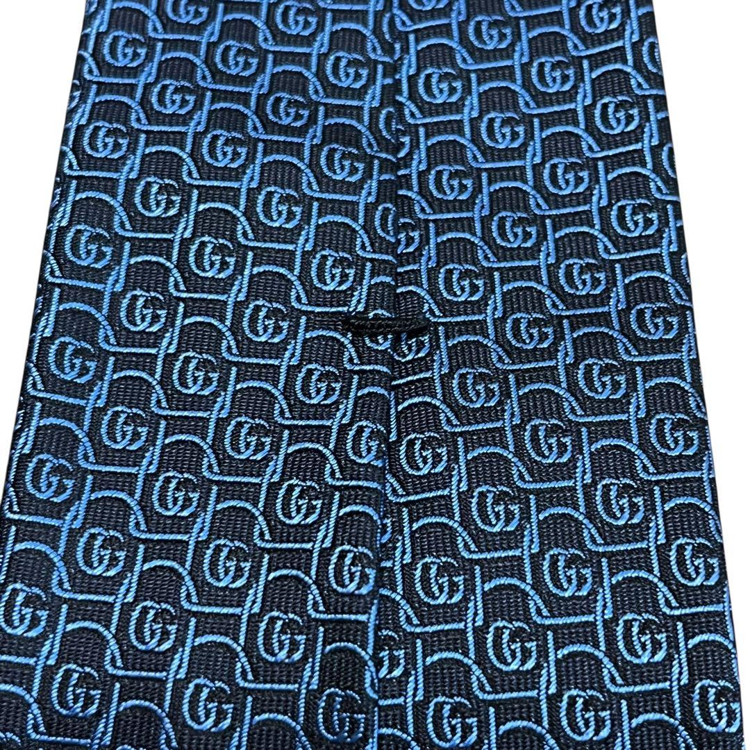 未使用 タグ付き 現行 グッチ GG柄 ダブルG 蜂 ネイビー 紺 ブルー