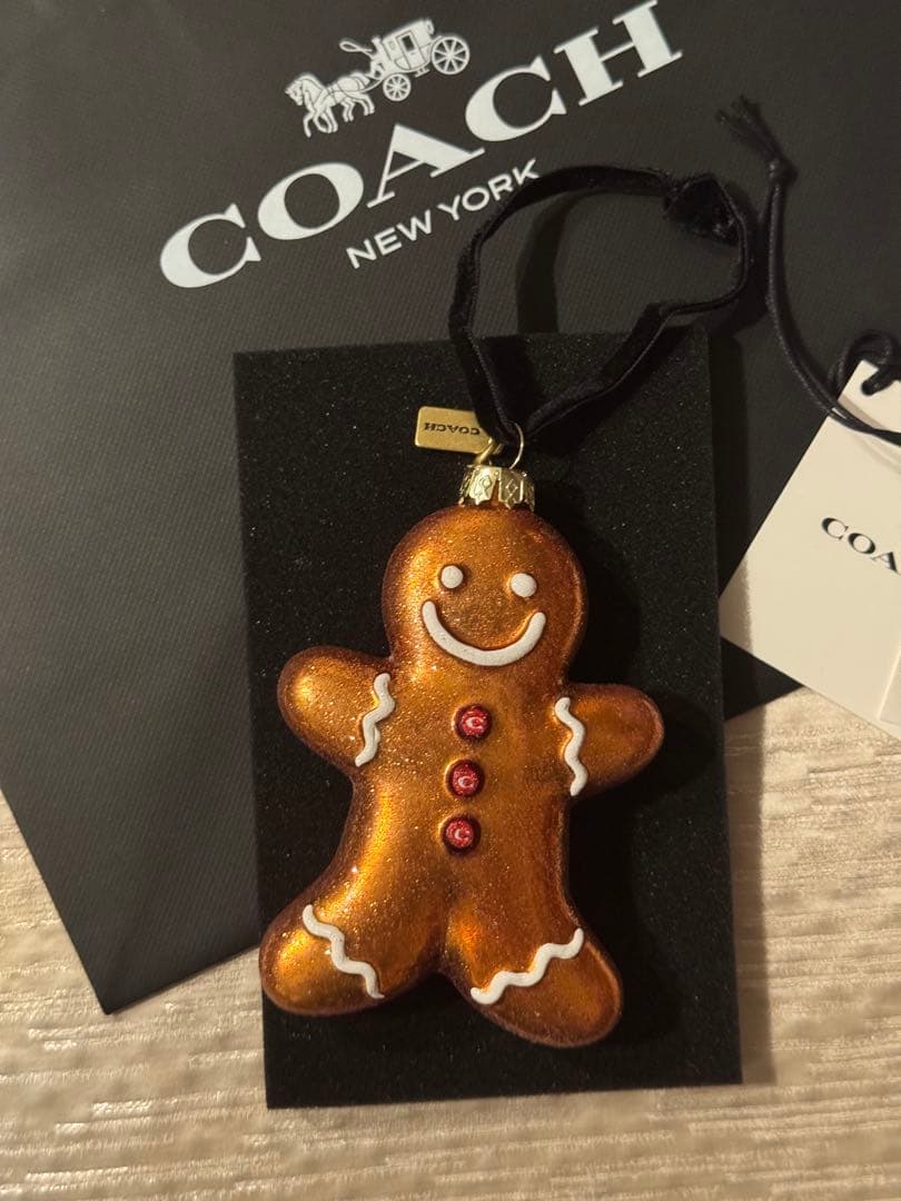 レア品•新品】COACH コーチ ジンジャーブレッド マン オーナメント