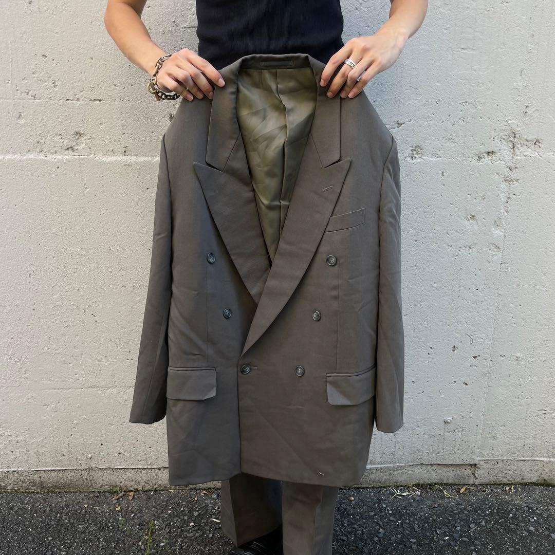 vintage ブラウン カラーセットアップ ダブルスーツ レトロ 菅田将暉