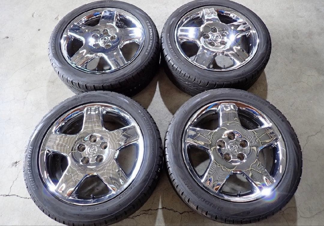 LS430/30セルシオ純正オプションメッキホイール 4本セット タイヤ付き