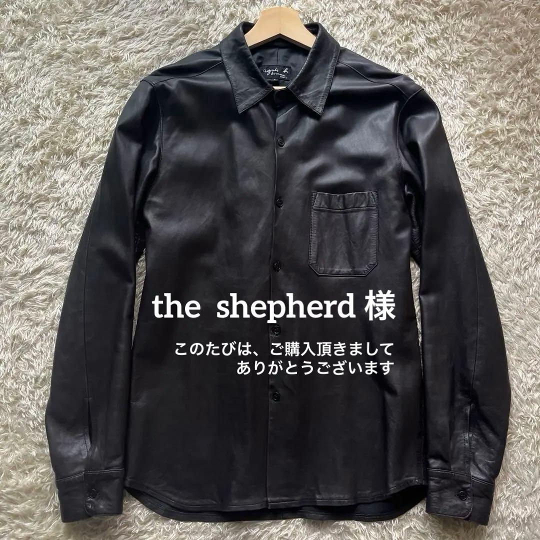 希少 90s Agnes b. homme レザーシャツ ジャケット ラムレザー - メルカリ