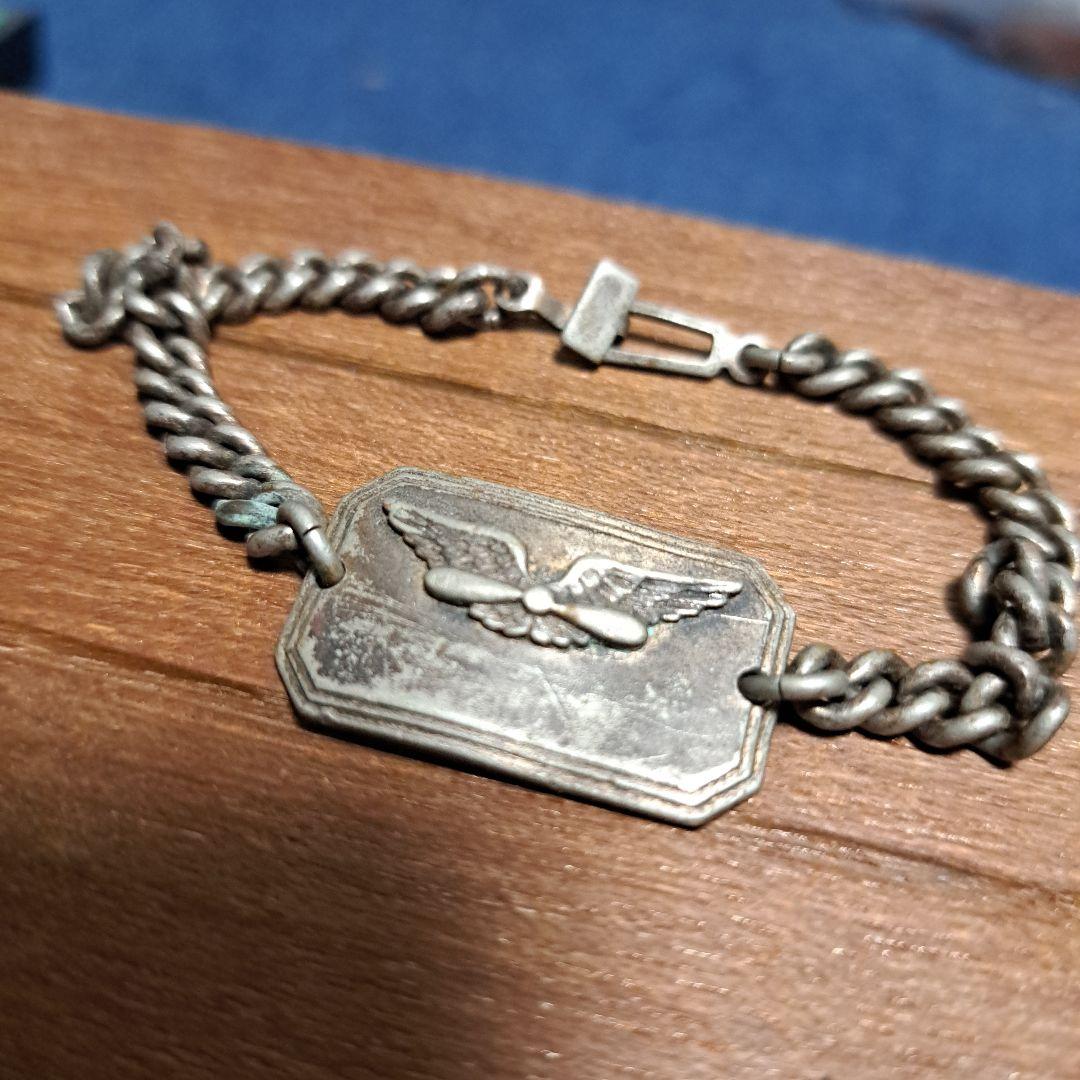 40’s ID ブレスレットヴィンテージ 40s WW2 ヘビー スウィートハートジュエリー IDブレスレット