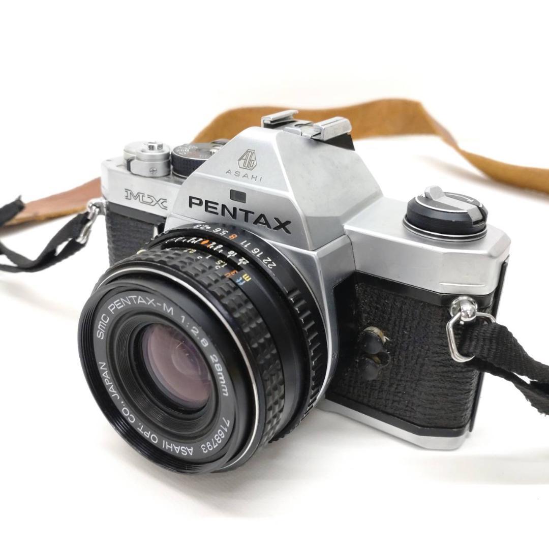 ASAHI PENTAX MX 一眼レフカメラ 28mm ブラック ジャンク Asahi PENTAX MX 35mm vintage film camera 28mm SMC Pentax-M 1:2.8 lens