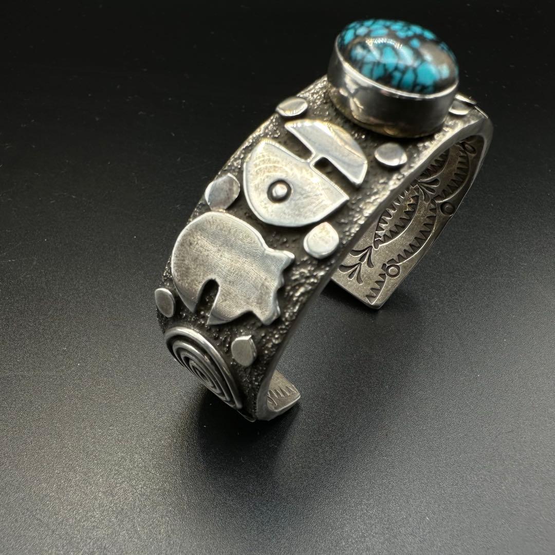 Alex Sanchez ペトログリフ バングル キングマンターコイズ