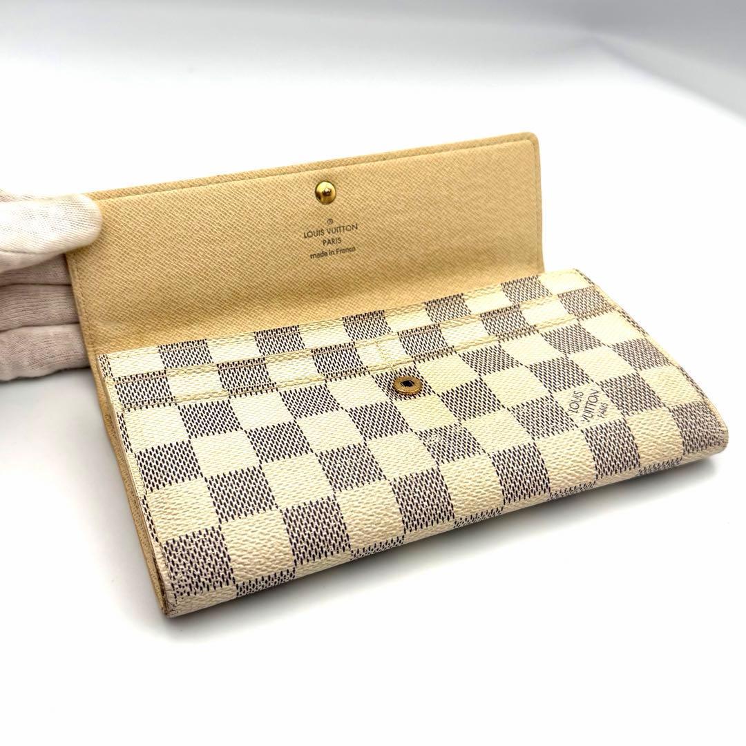 ルイヴィトン ダミエアズール ポルトフォイユサラ 二つ折り長財布