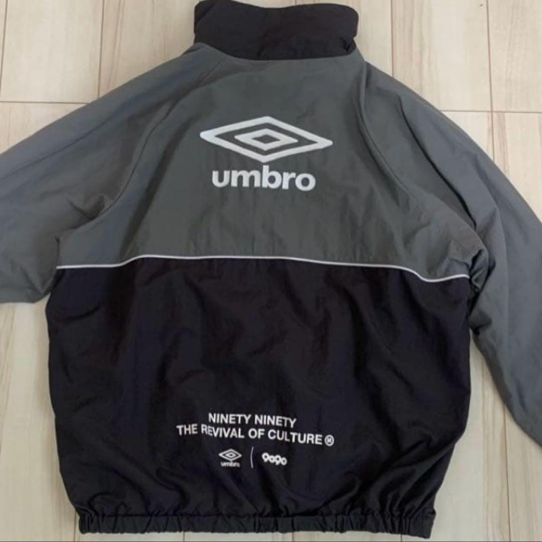 9090 × umbro ナイロンジャケット グレー L - メルカリ