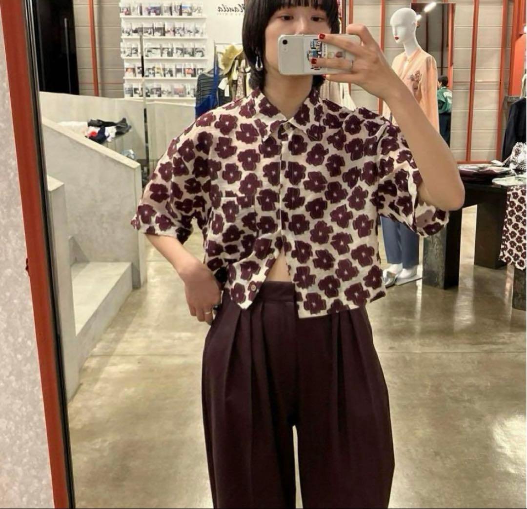 6（ROKU）＞フラワー ジャカード ショートスリーブシャツ