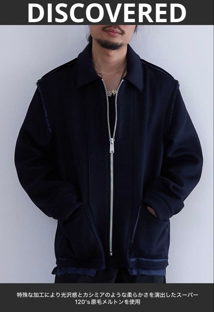 DISCOVERED メルトン　ブルゾン　ジャケット DISCOVERED（ディスカバード） ブルゾン アウター DISCOVERED MELTON