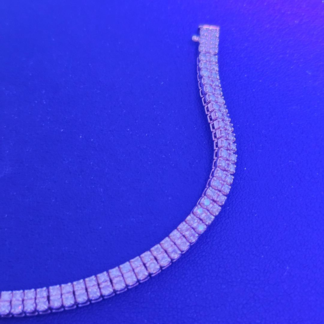 【美品】18K 3.1ct 天然ダイヤモンド テニスブレスレット 14.9g