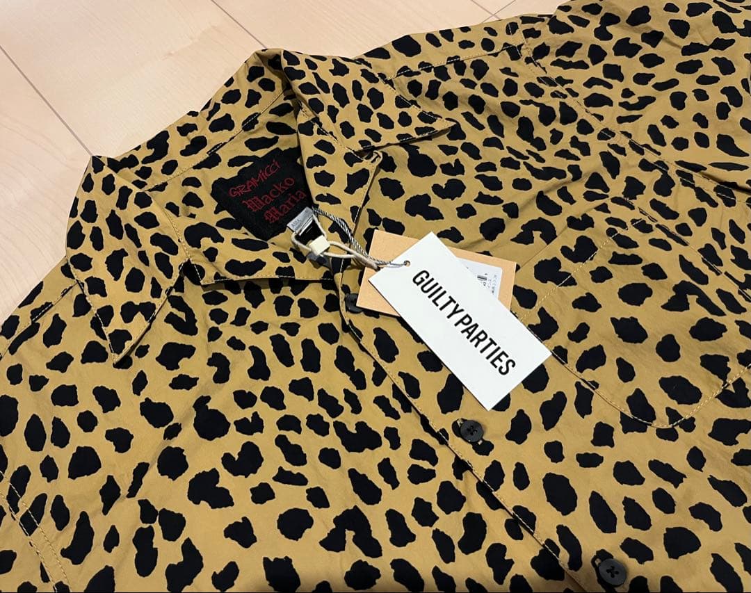 新品未使用 ワコマリア グラミチ レオパード オープンカラー 半袖