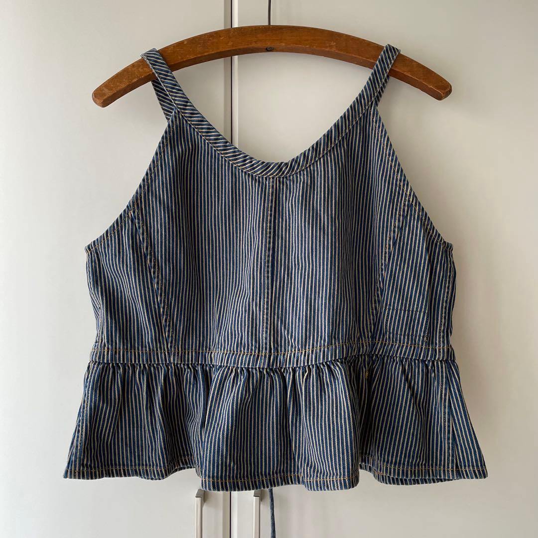 45R 大麦デニムのキャミソール（重） ヒッコリー 2024春夏 28,600円