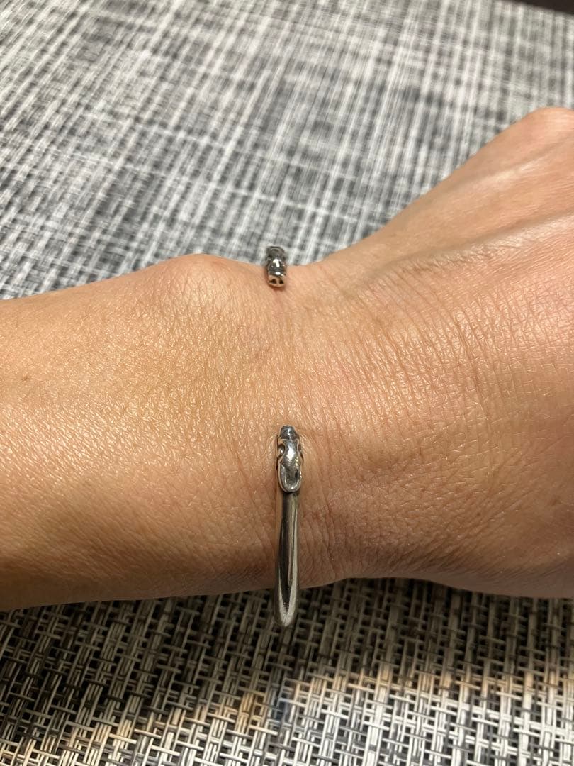 美品 クロムハーツ ダブル ドッグスキニー バングル ブレスレット 2006