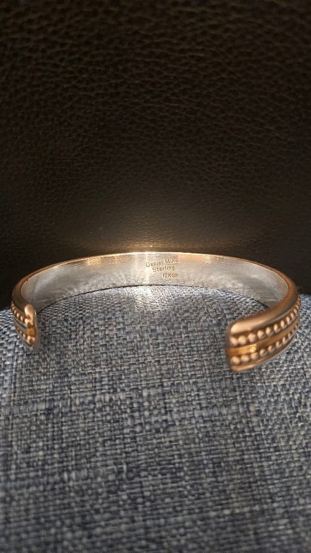 K2様専用 ダニエル・マイク スターリングシルバー12Kコンビバングル