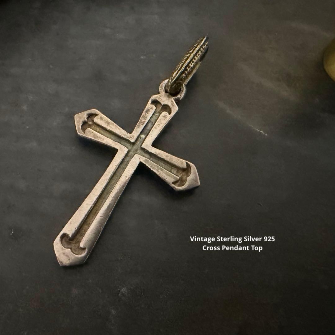 希少 シルバー 925 アンティーク アメリカ ユーロ ロザリオ ペンダント