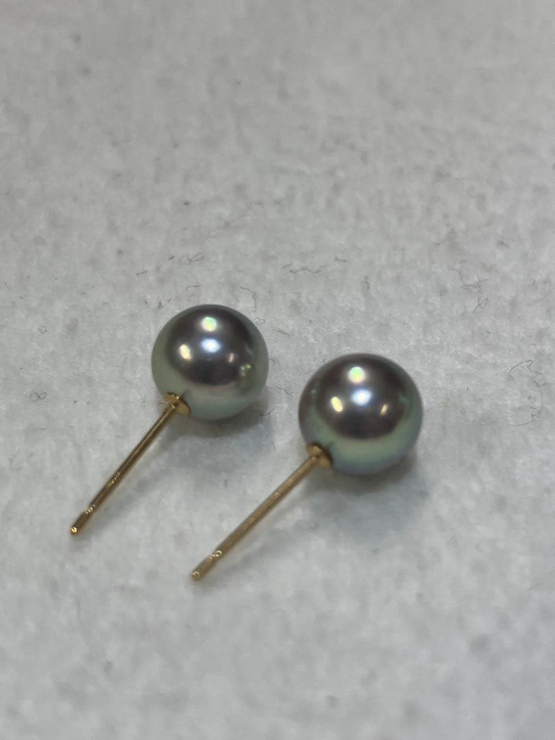 伊勢志摩英虞湾産あこや真珠　7.3mm パールピアス