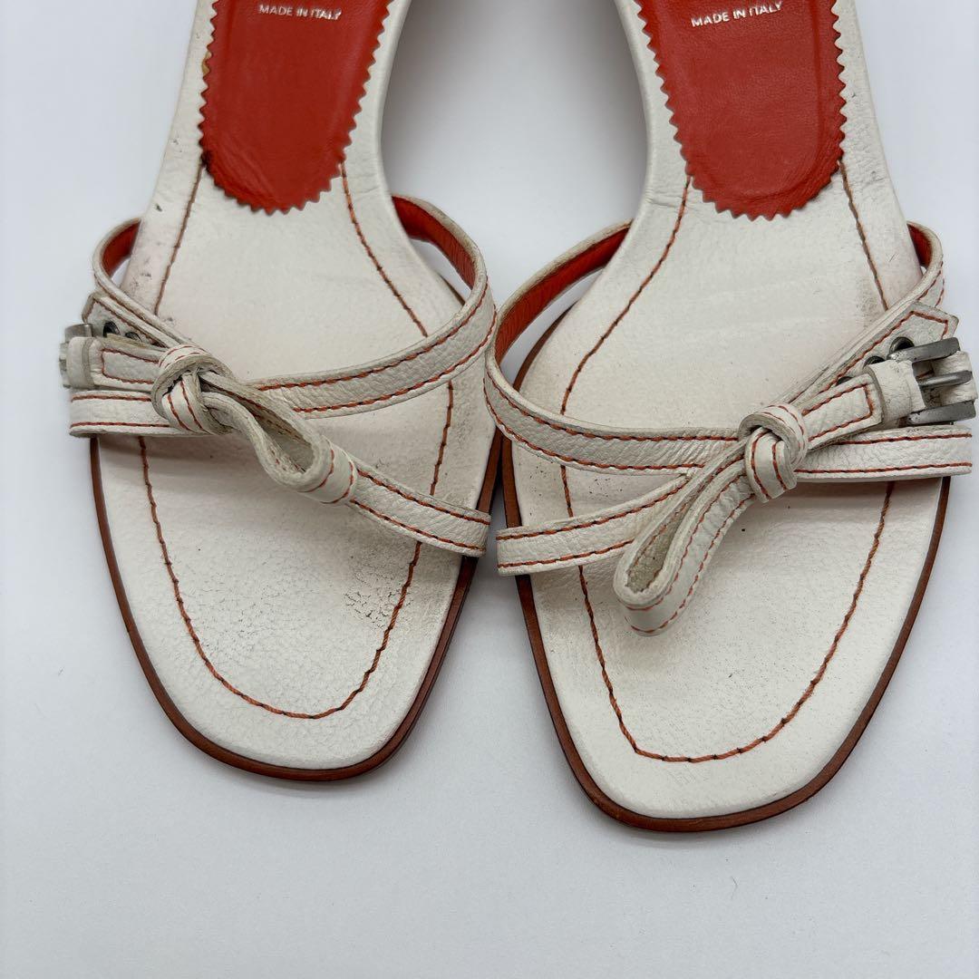 プラダ リボンデザインバイカラー ミュール サイズ35 1/2 22.5㎝相当