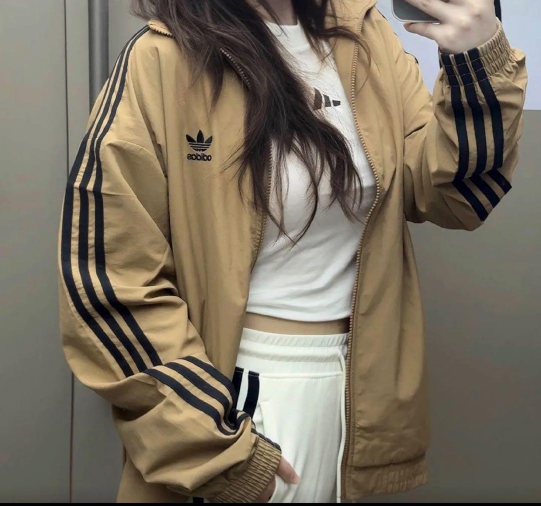 新品 XS】アディダス トラックジャケットトップジャージ ブラウン茶