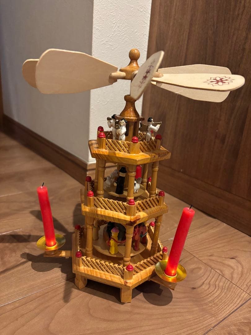 クリスマスピラミッド　アンティーク　美品 Amazon.co.jp: クリスマスピラミッド 聖書物語 4段 高さ72cm 電気式