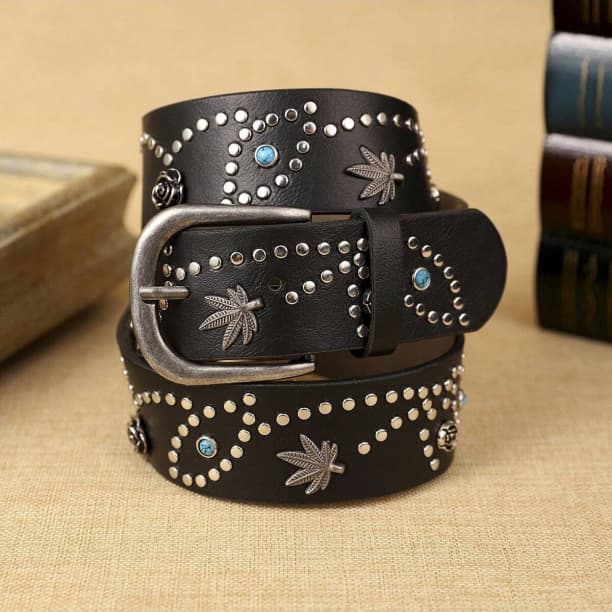 ベルト スタッズ クラシック 黒 ブラック アメカジヴィンテージ