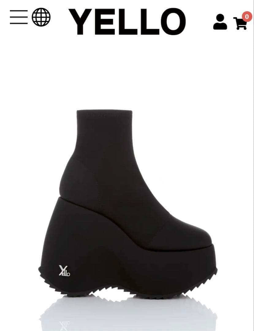 YELLO TOKYO BLACK PLATFORM SHORT BOOTS - メルカリ