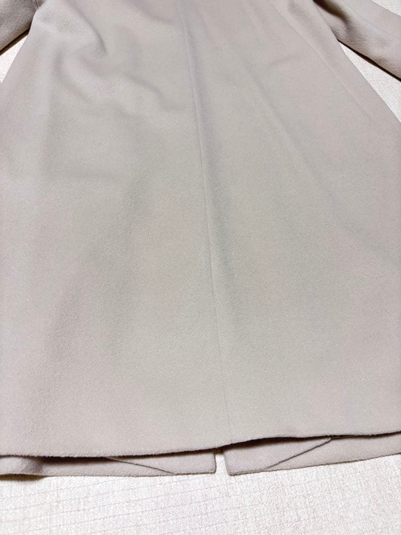 UNITEDALLOWS ロングコート ノーカラーベルラインコート ナチュラル