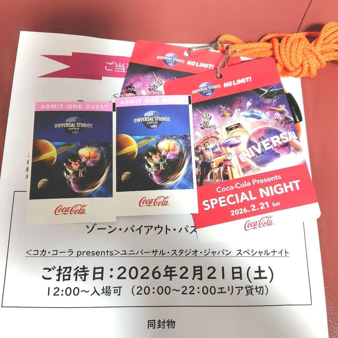 2/21ユニバーサル・スタジオ・ジャパン スペシャルナイト 入場券