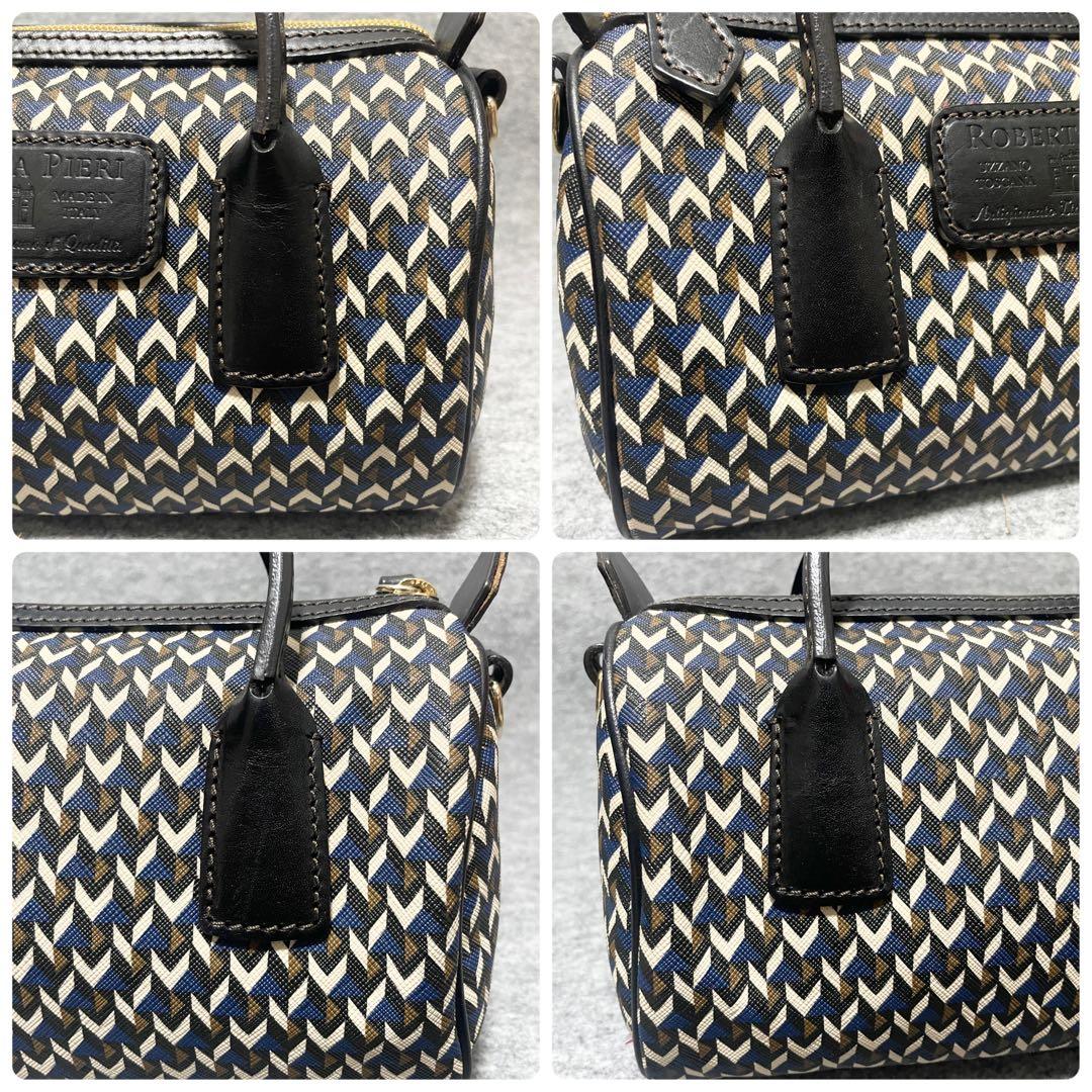 専用】 ロベルタピエリ ミニボストン 2way PVC × レザー 黒 - メルカリ