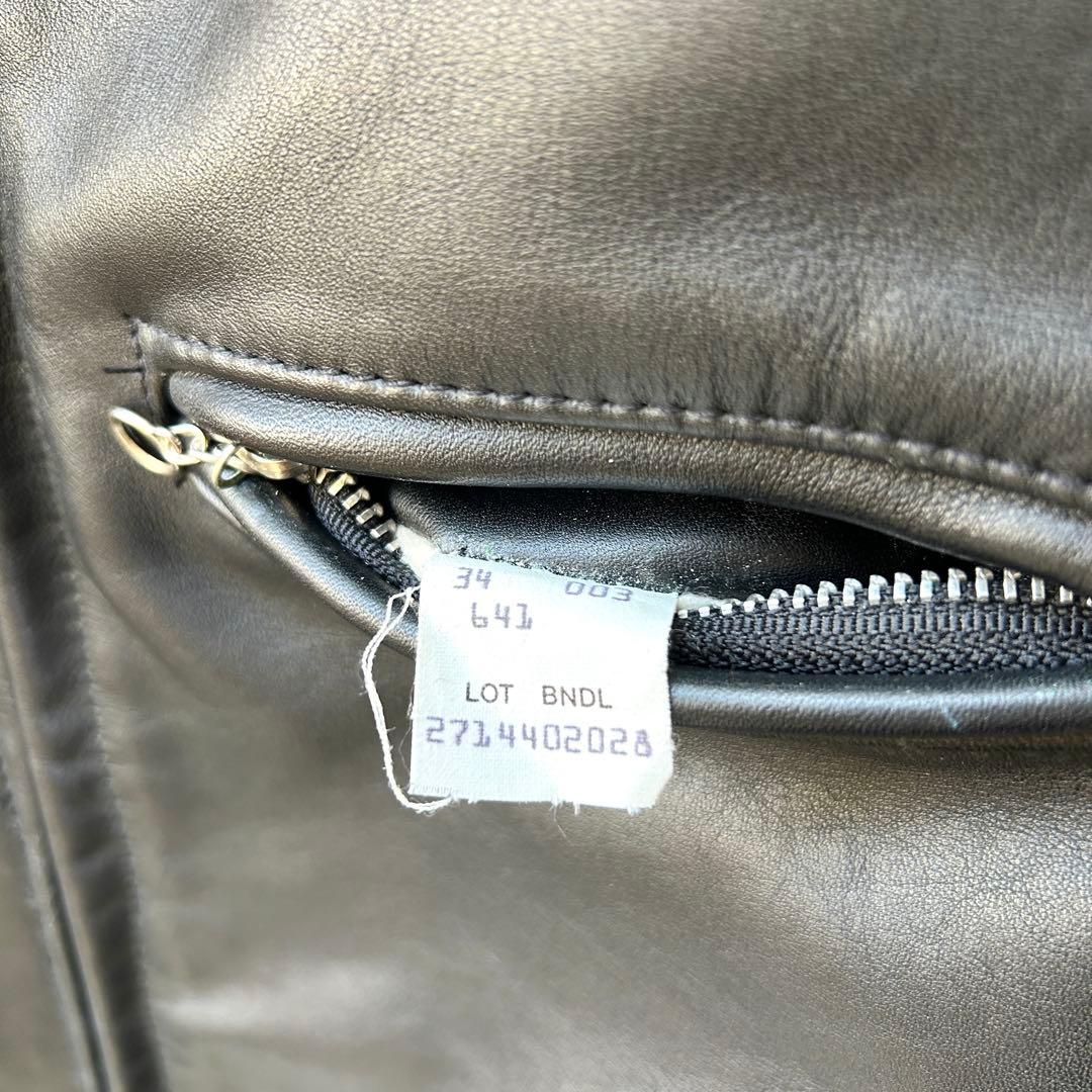 極美品】ショット シングルライダースジャケット ボアライナー付き 黒