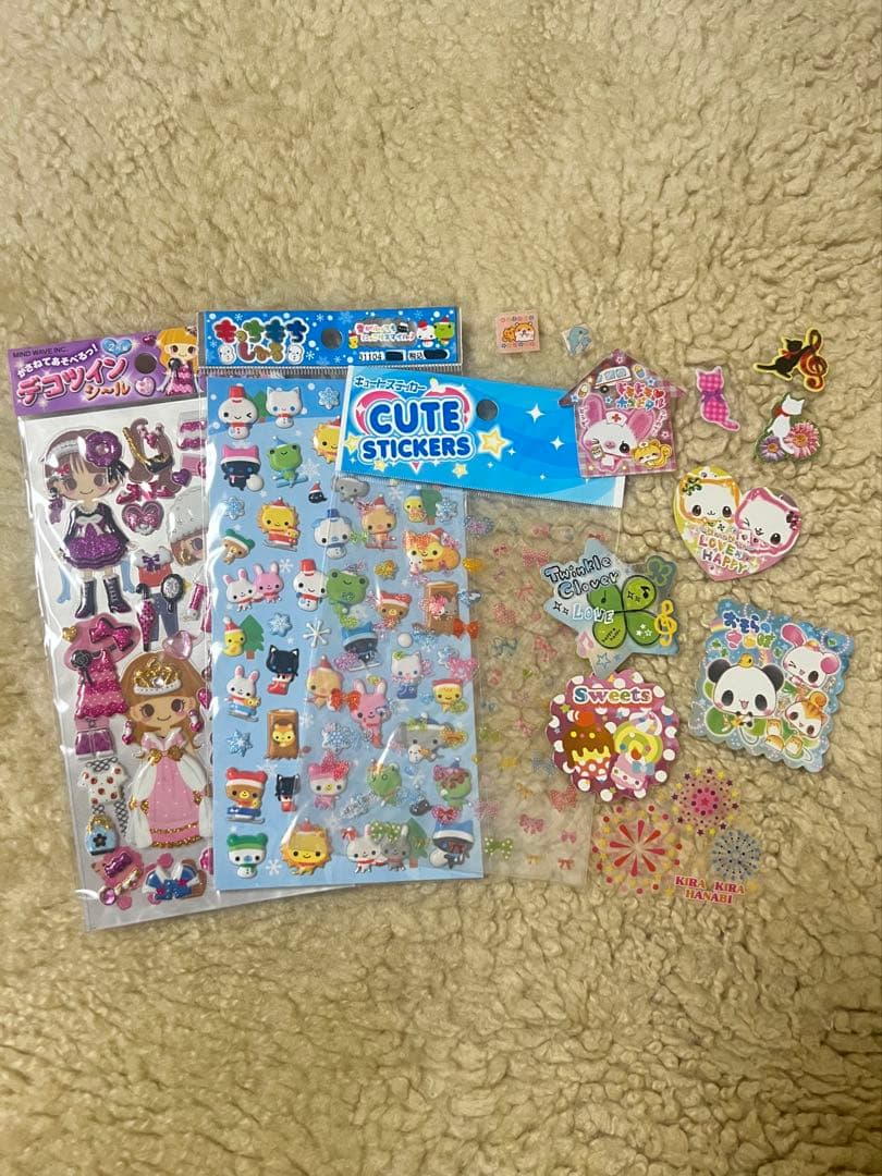 平成レトロ シール 大量まとめ売り ぷっくり 着せ替え もちもち - メルカリ