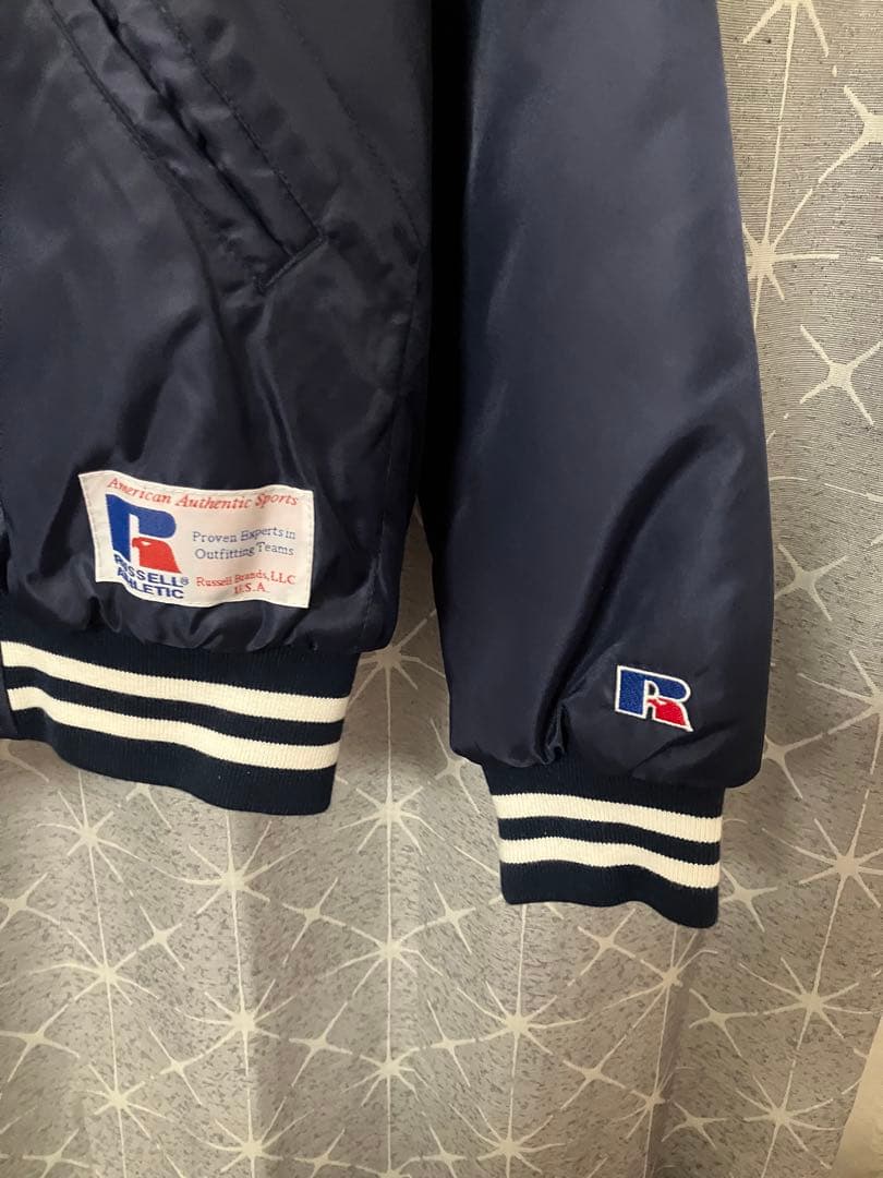 RUSSELL ATHLETIC ネイビー バック ロゴスタジャン タグ付未使用