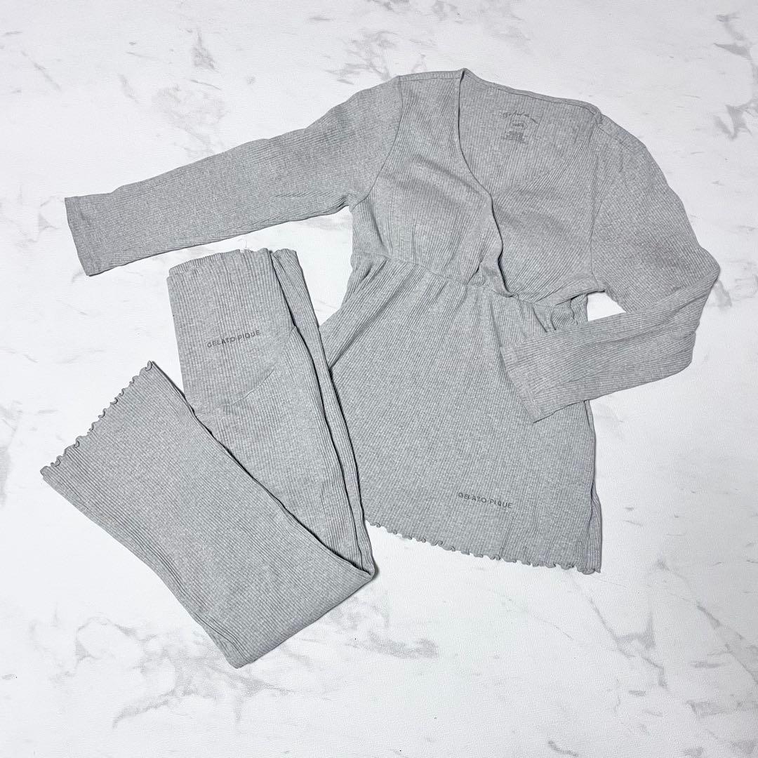 gelato pique ジェラートピケ マタニティパジャマ　上下セット　グレー 楽天市場】gelato pique ジェラートピケ ルームウェア マタニティ