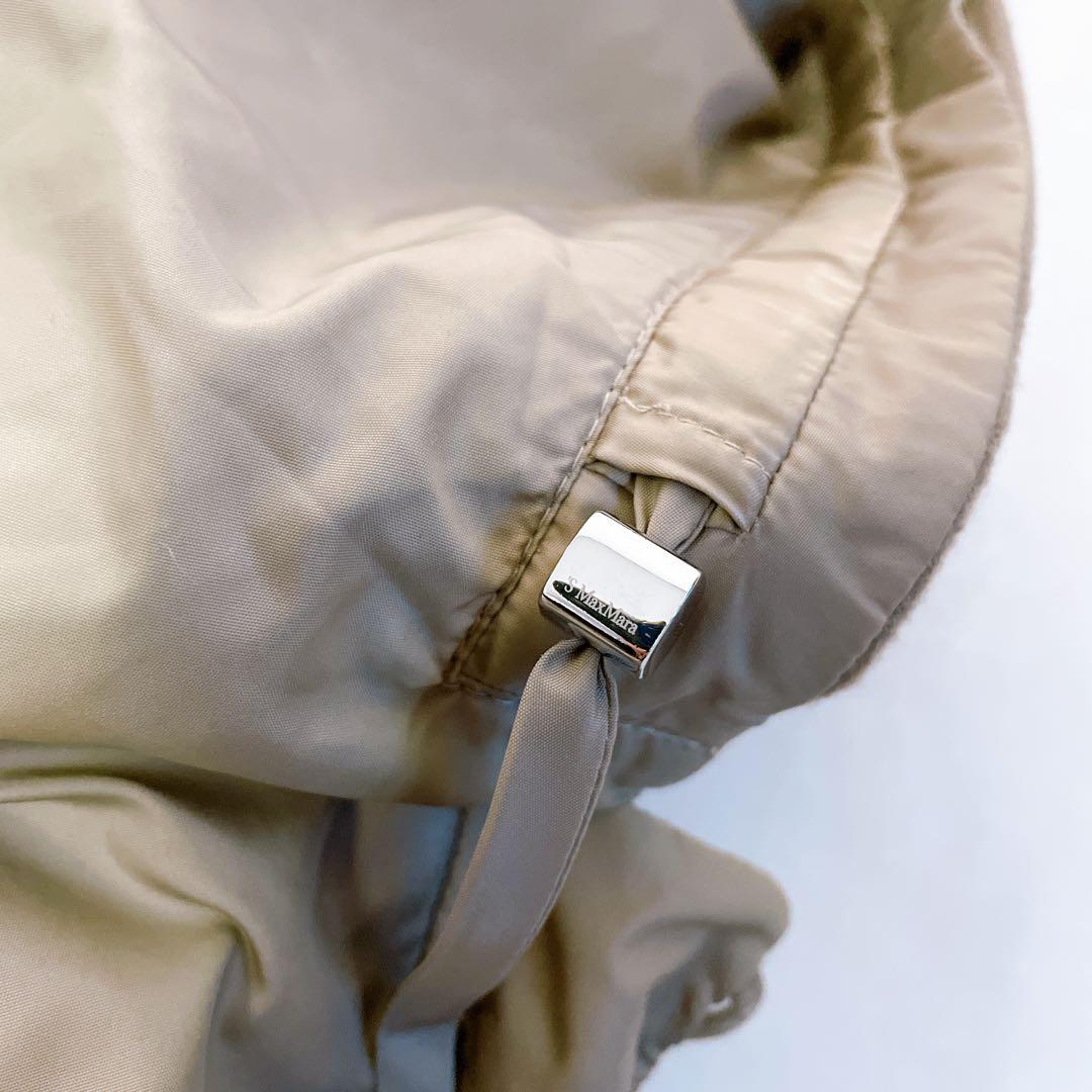 MaxMara✨クチートアマーノ リバーシブルフーデットコート ロゴ 付け袖