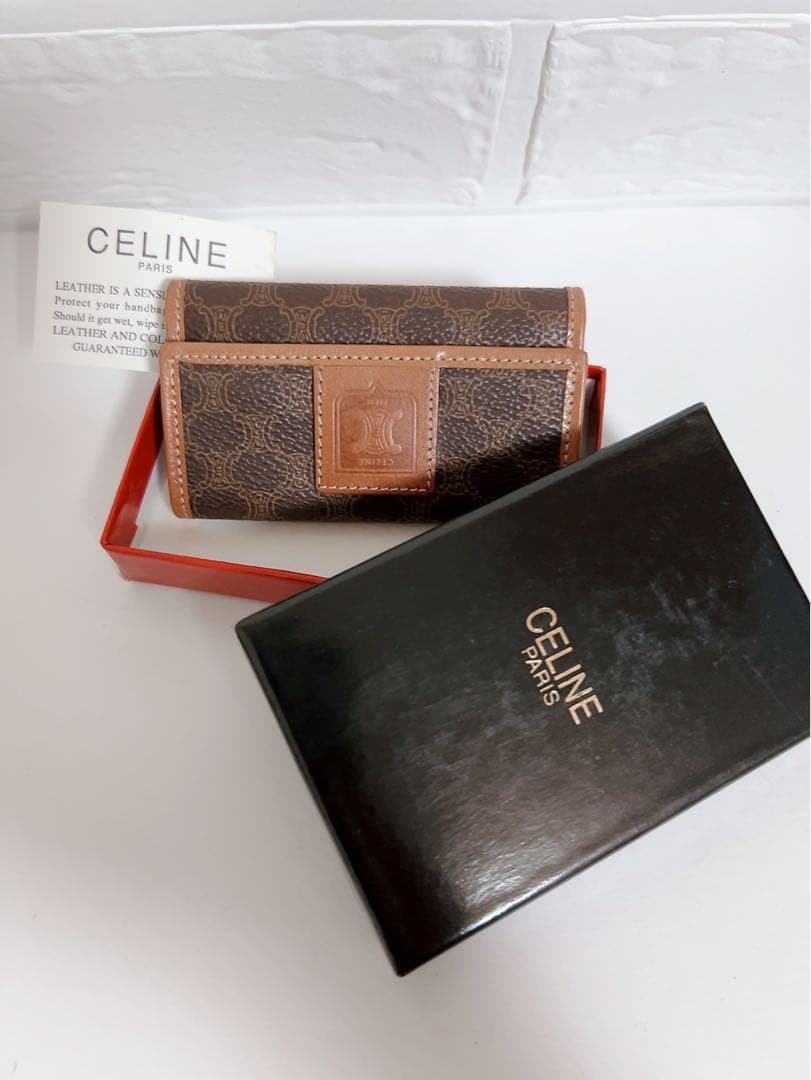 セリーヌ CELINE キーケース 6連 ブラウン系 箱付き