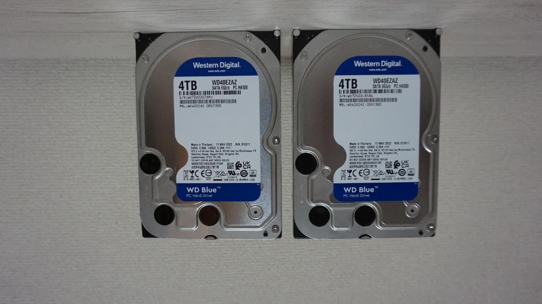 【動作確認済】WD Blue 4TB HDD 2台セット Amazon | Western Digital ウエスタンデジタル WD Blue 内蔵 HDD