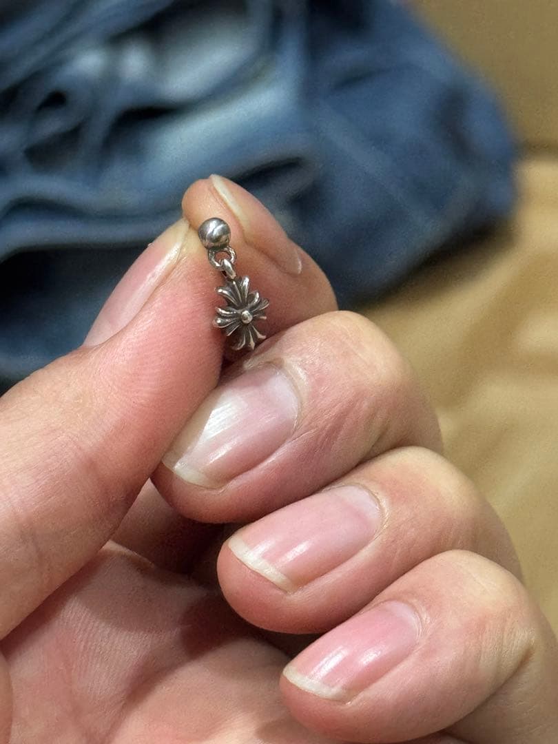 Chrome hearts クロムハーツ タイニーE ドロップピアス 14k クロムハーツタイニースタックCHクロスドロップピアス|クロムハーツ