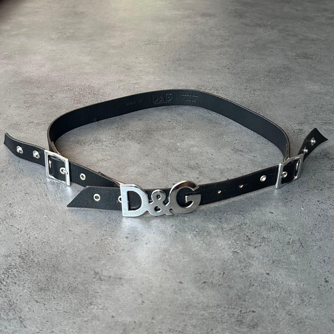 DOLCE&GABBANA y2k 00s ロック ロゴ　レザーベルト DOLCE&GABBANA レザー ベルト | THE OUTNET (アウトネット)
