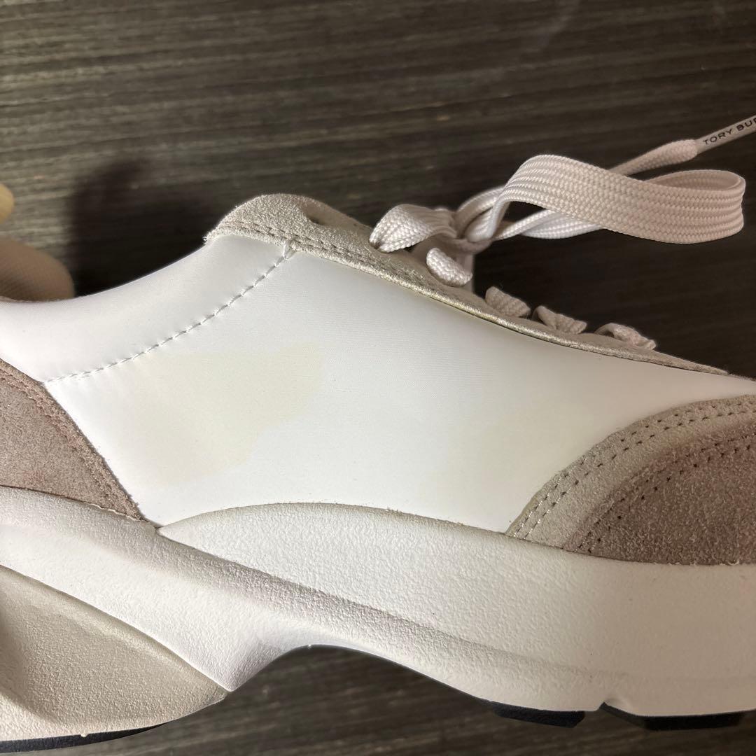 まかろん様専用 お値下げしました トリーバーチホワイト/ベージュ 厚底