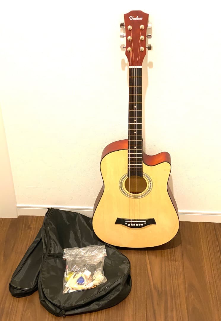 ナチュラルボディがかわいい VenKuri FT-812 アコースティックギター