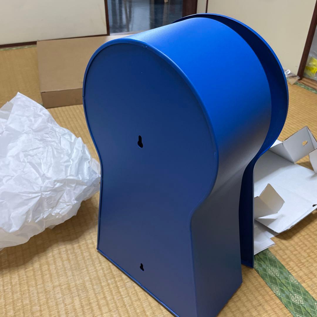 IKEA 鍵穴型 掛時計 置時計 収納付き 希少 アナログ インテリア ブルー