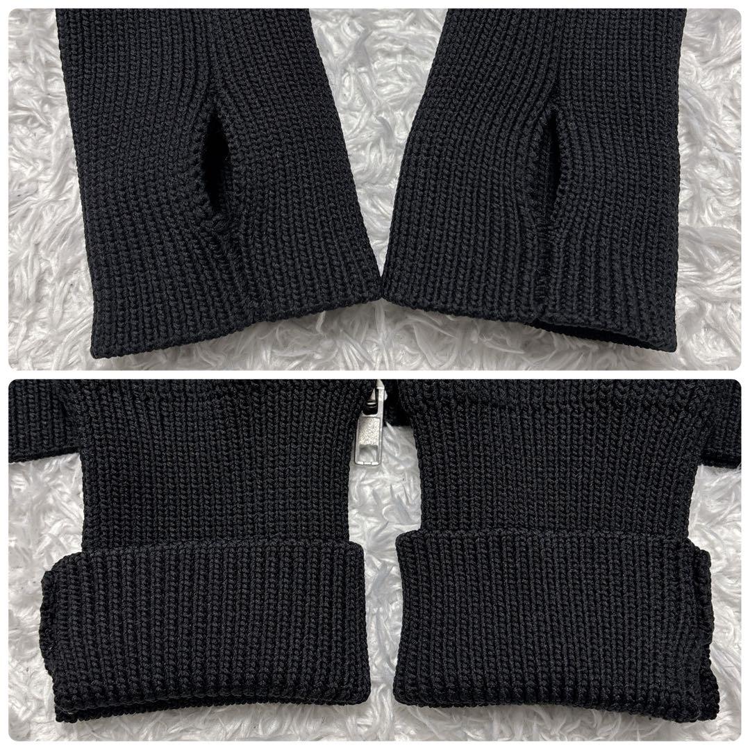 美品✨レインメーカー ドライバーズニット リブ編みニット ジップ