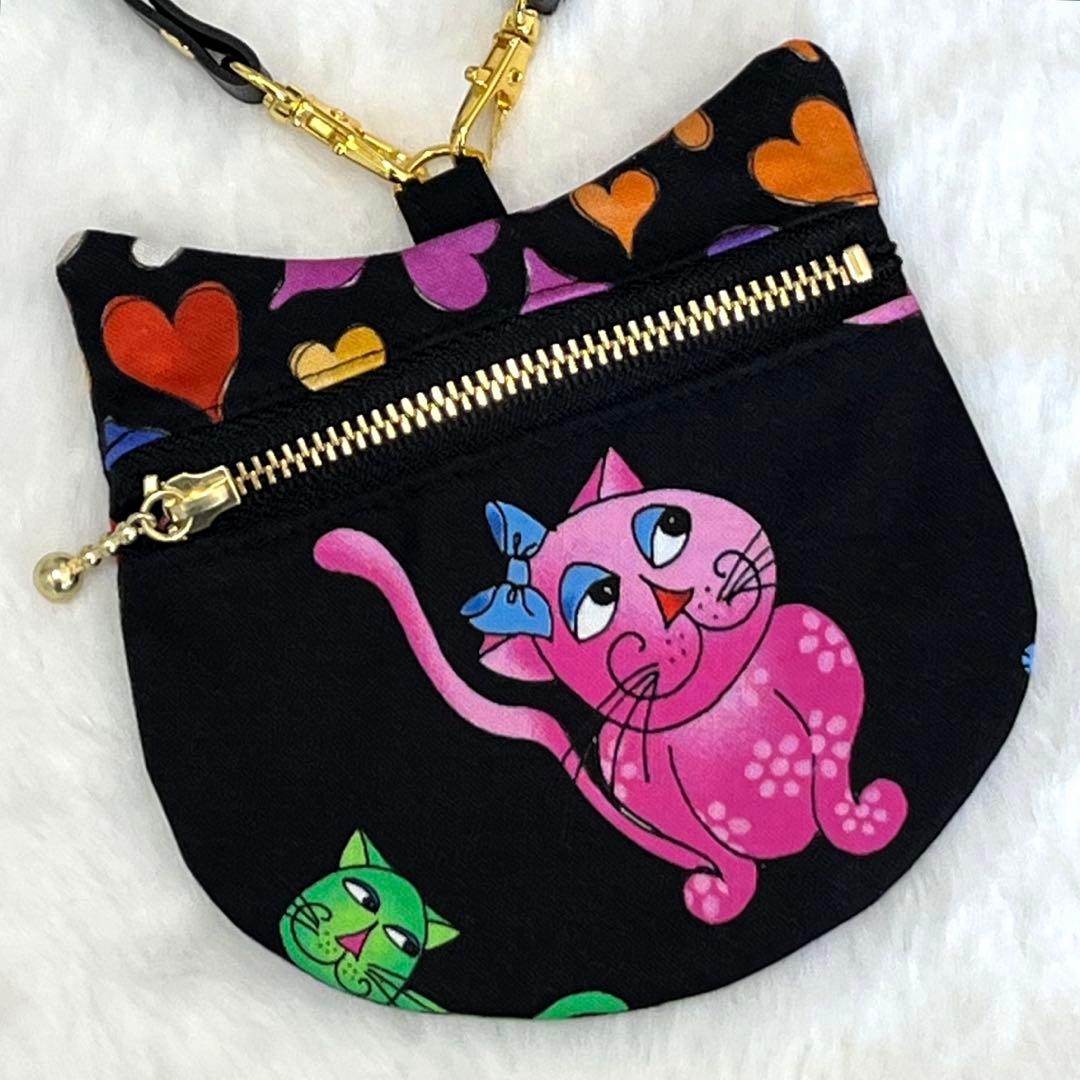 N43】ネコ型ポーチ ロラライハリス 小銭入れ カード入れ 猫型