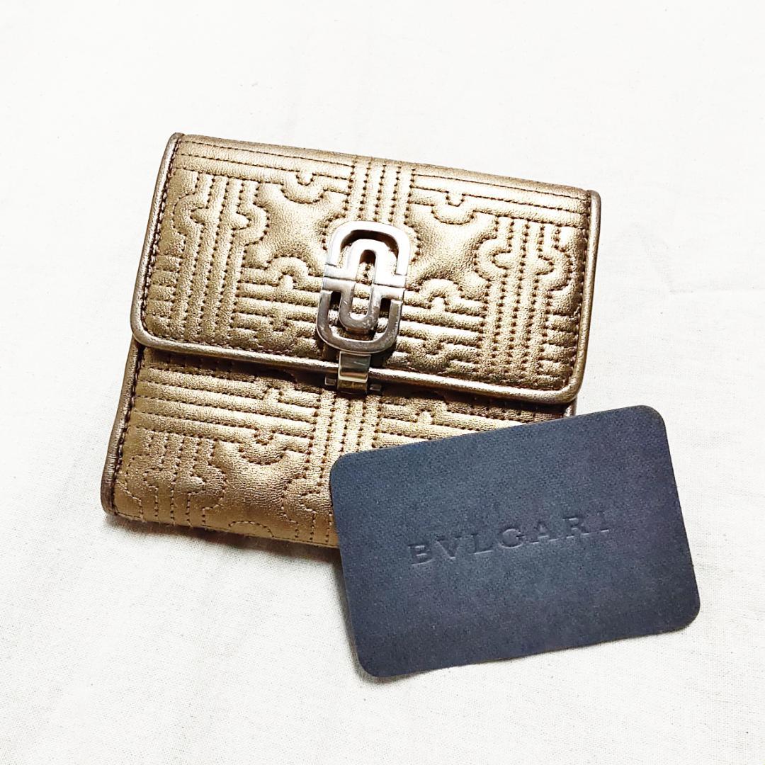 希少 ブルガリ 折財布 パレンテシ BVLGARI ゴールド 廃盤 クリップ開閉