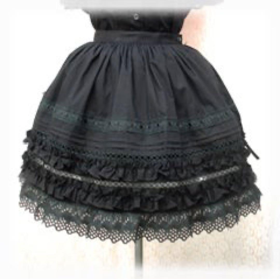 d*9様 2005年 フリルペチコート 懐古 ロリィタ ロリータ ブラック 黒 No.834 フリル姫袖ボレロ+ピンタックティアードジャンパースカート+